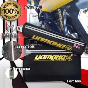 HOM Shock Cover Gold for Yamaha Mio Soul i 115 | With Tool Pouch | Durable Motorcycle Shock Protector