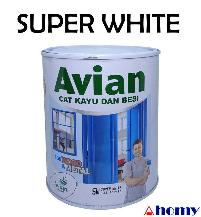 Cat Kayu Besi Avian Gloss Super White Putih 09ltr Lazada Indonesia 4270