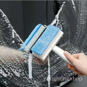 Double-sided Cleaning Brush Window Glass Brush Wiper Cleaner Washing Scraper Bathroom Wall Car Cleaning Sponge Brush