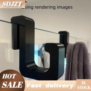 SDJZT 2 cái móc tắm hạng nặng 3D thích hợp cho cửa kính 8mm-không cần khoan móc nhựa-Khăn lưu trữ phòng tắm khăn