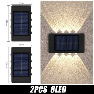 (2PCS) LED Lampu Taman Tenaga Surya LED Solar Lamp/Halaman Taman/Pencahayaan Taman LED Wall Light