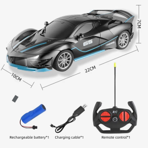 High-Speed Remote Control Racing Car - Wireless Light Up Toy Vehicle with Rechargeable Battery - Cool Gift for Children