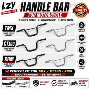 LZY Handle Bar for CT100 XRM TMX (Black/Silver)