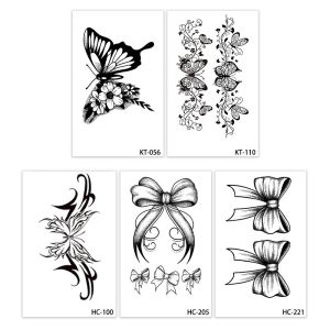 Stiker Tato Sementara [Stiker Tato Dasi Kupu-Kupu] Dekorasi Seni Stiker Tato Untuk Pria Dan Wanita Tahan Air Dan Tahan Lama