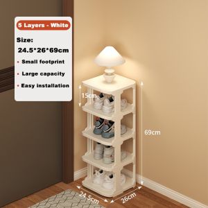 JJ.SG Multi-Layer Shoe Rack Plastic Simple Shoe Racks Space Saving DIY Shoe Organizer