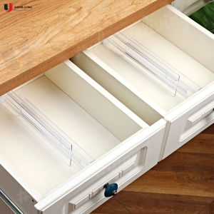 [SG Ready Stock] No-Drill Clear Drawer Dividers | Adjustable Wardrobe Organizer & DIY Multifunctional Separator