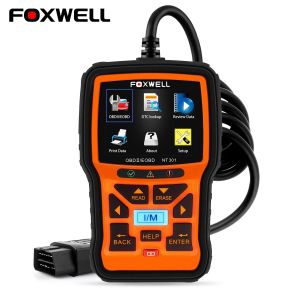 FOXWELL NT301 OBD2 Scanner Check Engine Read Clear Code Turn off Engine Light Professional Mechanic EOBD ODB2 Code Reader Automotive Car Diagnostic Tool for Toyota Ford BMW Free Update
