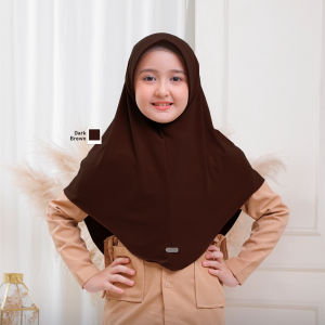 ORI Hijab Bergo Hamidah Oval Jersey Jilbab Sekolah Pinguin Anak Instan Size S M L Kenan