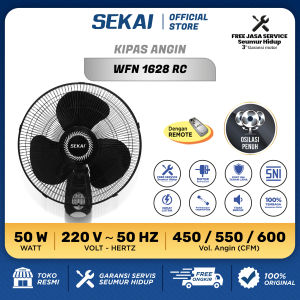 SEKAI Kipas Angin Dinding Remote / Wall Fan 16 Inch - WFN 1628