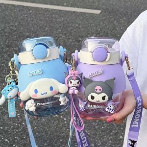 Large Capacity 1050ML Kuromi Bottle Kids Water Bottle Hello Kitty Melody Cinamoroll Cute Water Bottle Sanrio Double Drinking Bottles