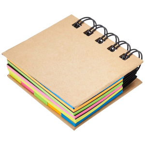 Hard Cover Note Pads Small Spirals Notebook Self-Adhesive Sticky Note Combination Memo Pads School Office Supplies
