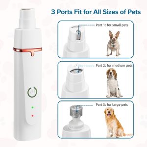 11Pcs 4 in 1 USB Rechargeable Pet Hair Clipper Low Noise Quiet Electric Grooming Trimmer Multifunctional Foot Hair Shaving Kit Portable Durable Pet Beauty Trimming Supplies for Dogs Cats