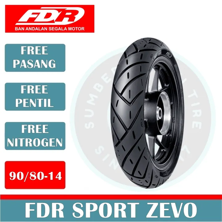 Ban Motor FDR SPORT ZEVO 90/80-14 Tubeless Ban Motor Matic R14 | Lazada ...