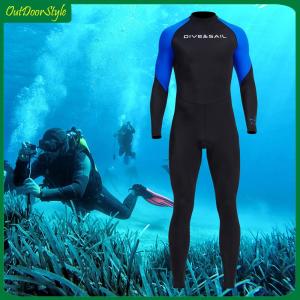 【Arrive 1-3 Days】 Men Diving Surfing Clothes with Zipper Sunscreen Snorkeling Surfing Swimsuit Elastic Anti-scratch Outdoor Accessories