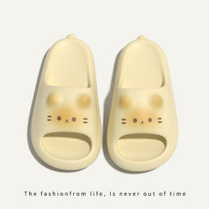 WomenS Indoor Home Non-Slip Couple EVA Cartoon Kitten Fashionable Casual Lightweight Slide Sandals For Outdoor Use