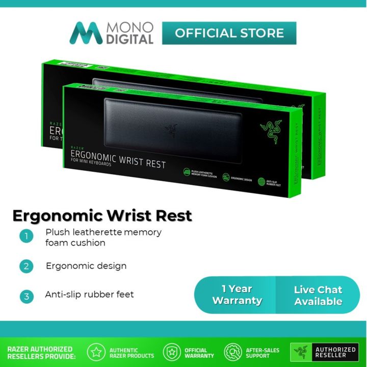 Razer Ergonomic Wrist Rest Tenkeyless / Mini Sized (Plush leatherette