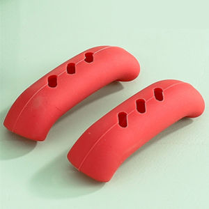 2pcs/set Silicone Pan Handle Cover Heat Insulation Covers Pot Ear Clip Non-slip Steamer Casserole Pan Handle Holder Kitchen Tool