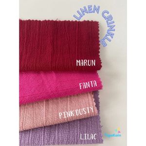 1 Meter Kain bahan Linen Crinkle Linen Crincle adem jatuh meteran