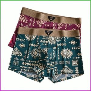 กางเกงบ็อกเซอร์ ดูดความชื้น กางเกงสี่เหลี่ยม เยาวชน บางและเบา พิมพ์ สะดวกสบาย รู้สึกเย็นสบาย ทนทาน