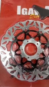 Piringan Cakram Depan Black Model Gerigi Plus Breket Uk 300mm Motor Supra X