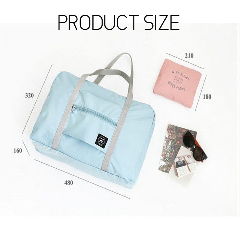 Borsa da palestra pieghevole in nylon Z-Gadget, grande capacità, impermeabile, ideale per viaggi e per riporre e organizzare i vestiti.
_voghion.com
