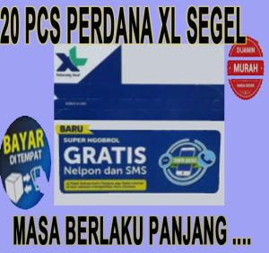 1 Box Isi ..  Kartu Perdana XL Axiata Segel Exp New Cover Maret 2027 Bonus Kuota 1 GB