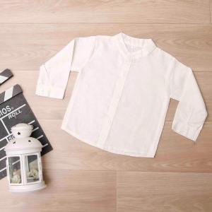 DhadomKids - KEMEJA TANGAN PANJANG KERAH SHANGHAI atau KOKO ANAK LAKI LAKI & PEREMPUAN USIA 1 sampai 15 TAHUN BAHAN KATUN LINEN RAMI