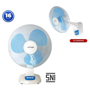 Kipas Advance DF-1601 2in1 Kipas Angin Dinding Meja Kipas 16 Inch Low Watt