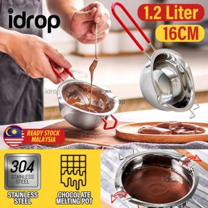 [Sell Zone] [ 1.2L ] 16CM Chocolate & Wax Melting Pot SUS304 Stainless Steel / Periuk Mencair Lilin dan Coklat /