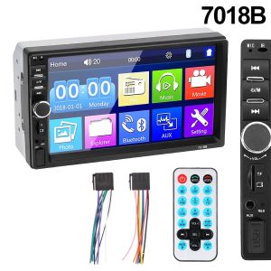 วิทยุติดรถยนต์ 7" HD 2Din 7018B จอมิลเลอลิงค์ GPS บูลทูด MP5 เครื่องเล่น พร้อมกล้องมองหลัง สำหรับติดรถ