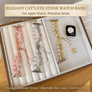 LUXERY Adjustable Beads Metal Link Strap Crystal 38/40/41/42/44/45mm Watch Band for Apple Comfortable Universal Beads Watch Chain Watch Accessories