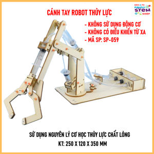 [Sản phẩm STEM] Cánh Tay Robot Điều Khiển Từ Xa động cơ mini xoay gắp linh hoạt. Đồ chơi khoa học công nghệ stem sanpi
