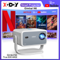 XGODY Gimbal N6 โปรเจคเตอร์อัจฉริยะ ควบคุมด้วยเสียง ระบบ Android TV หมุนได้ 180° ความละเอียด 1080P รองรับ 4K 500 ANSI ลูเมน ปรับแนวภาพอัตโนมัติ ระบบ Home Theater. 