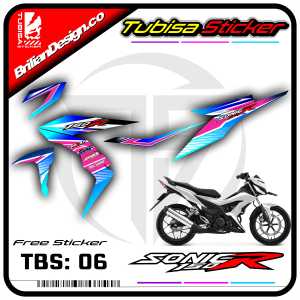 Sticker Striping Variasi Sonic 150 R - Stiker Striping Motor Sonic 150 R. TBS.06