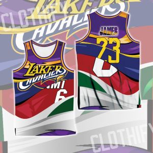 Jeans Fritz LeBron James Career Collage Basketball Jersey 3D Printed Cavaliers-Lakers-Heat Sleeveless Vest Sports & Streetwear Tank Top