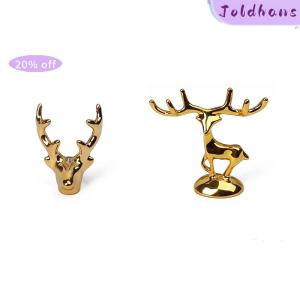 Joldhans Nai sừng tấm bức tượng Bắc Âu Giáng sinh Tuần lộc nghệ thuật bức tượng Cổ điển vàng thủ công mỹ nghệ trang trí bàn trang trí quà tặng