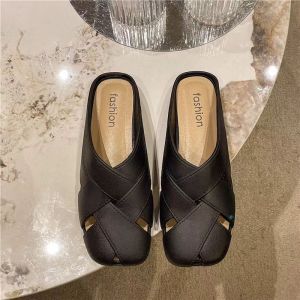 Dép Sục Lười Nữ Thiết Kế Quai Đan Thời Trang Tinh Tế Dép Kiểu Nữ Sang Chảnh Màu Sắc Basic Hiện Đại