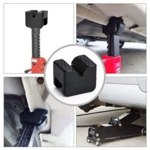 STVML Durable Wear Resistant Jack Rubber Pad Rubber Support Pad Black Rubber Anti Slip Slotted Adapter Universal Adapter Universal Socket Car Jack Stand Pad Car Maintenance