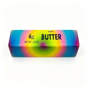 Realistic Rainbow Butter Stick Squishy Toy Super Slow Rising Soft Stretch Squeeze Fidget Toy Simulation Butter Bar Stress Relief Decompression Toy for Kids Adults All Ages