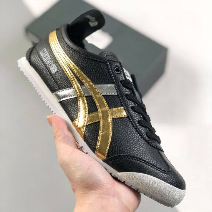 Onitsuka tiger mexico black on sale gold