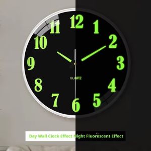 21 ซม. นาฬิกาแขวนผนังเรืองแสง Silent Clock ขนาด 8 inch คุณภาพสูง ตกแต่งบ้าน/ห้องนอน