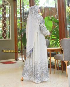 Humaira99 Gamis Syari Muslim Dress Hijab Muslimah Atasan Wanita Longdress Busui Terbaru Terlaris Pesta Lebaran Ceruti Abstrak Bunga Babidol Hairin Dinda