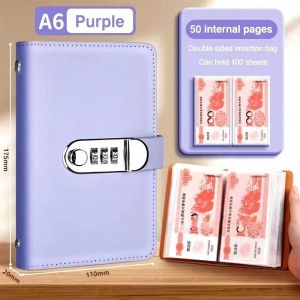 Money Binder Wallet with Lock | 50 Pages 100 Slots | Cash Envelope Organizer for Budgeting & Expense Tracking