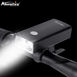Alonefire BL04 Mountain Bike Light 2400 Lumens 3 Mode LED Flashlight USB Rechargeable Bicycle Front Light Waterproof Torch for Bike