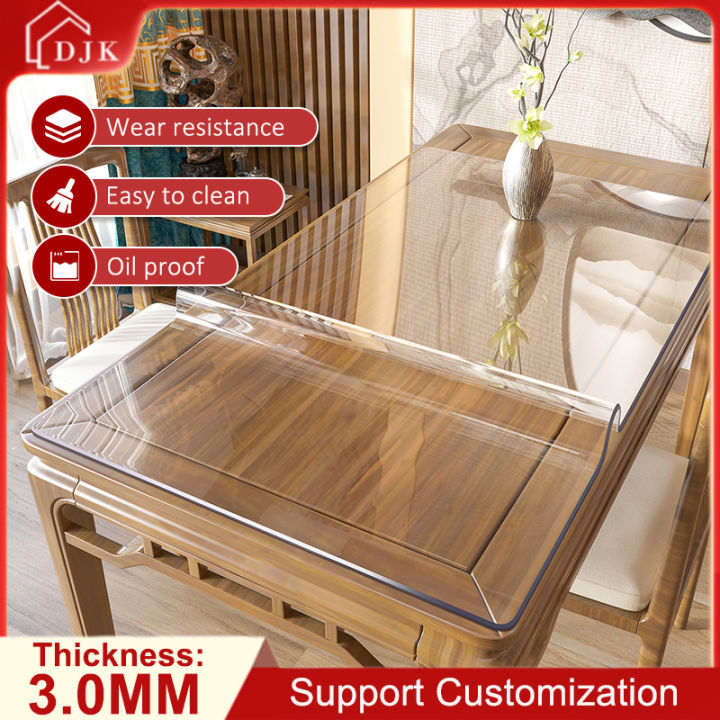 3mm Transparent Rectangle)Clear Table Mat Protector PVC Soft