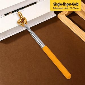 WXUZGC168 Finger Design Retractable Reading Stick Non-Slip Handle Extendable Pointing Rod Portable Teaching Pointer Teacher Classroom Tool