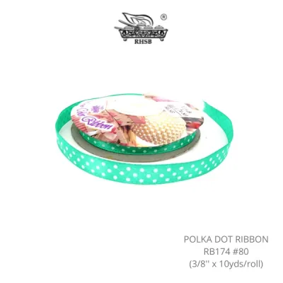 POLKA DOT RIBBON / PP RIBEN / HIASAN REBEN / RIBBON HADIAH / GIFT WRAPPING RIBBON / RB147-176