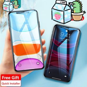 Hydrogel Blue ray Light iPhone 15 13 12 Pro 11 Pro 14 14 Plus 13 Pro Max 12 Mini 11 Promax Hidrogel Full Cover-Ful Coverage Bluelight Biru Glossy-Glosy Bening/Matte Jelly-Jel Hydro Antigores-Anti Gores Transparan-Transparent Tipis-Bagus-Laris 12Pro 13Pro