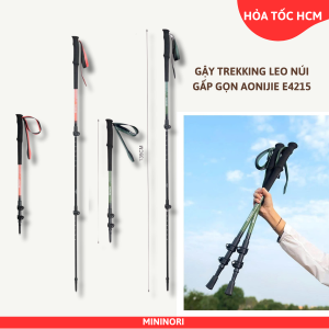Gậy leo núi rút gọn hợp kim nhôm chính hãng Aonijie E4215 bền nhẹ leo núi chạy trail trekking kích thước điều chỉnh linh hoạt