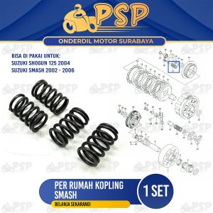 Per Rumah Kopling Smash (Set Isi 4) - Pir Peer Kampas Kopling House Suzuki Smash New Shogun 125
